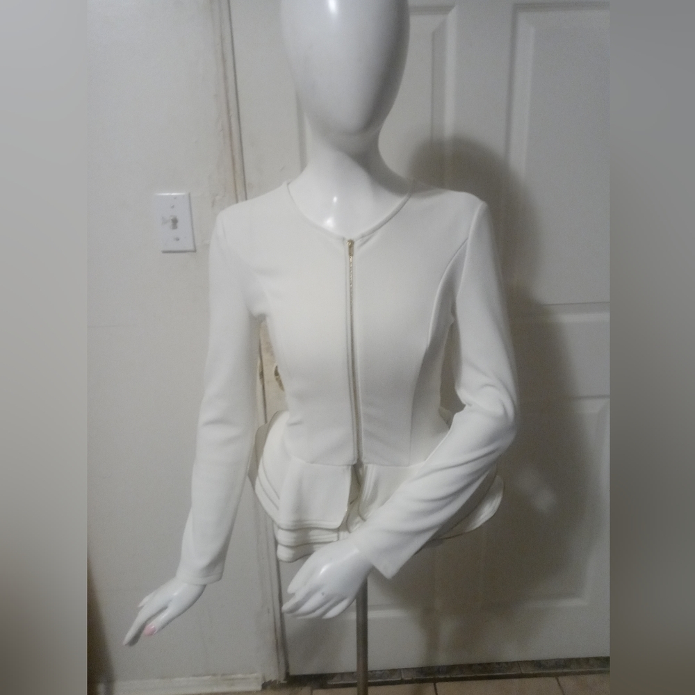 Windsor White Peplum Size S
